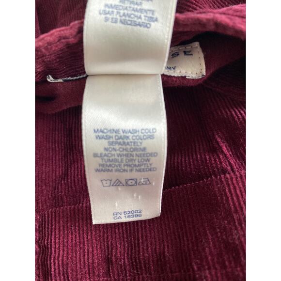 Crazy Horse Burgundy Maroon Lightweight Corduroy Button Jacket Sz XL - Picture 8 of 8